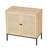 Set of 2 Rolland A Console Table Side Table with Rattan Door