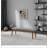 Warren Bench in Ash Grey Fabric