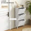 Armoire de rangement étroite pour chaussures pour vestibule - Organisateur 3 tiroirs peu encombrant avec portes à persiennes (peut contenir 6 paires)