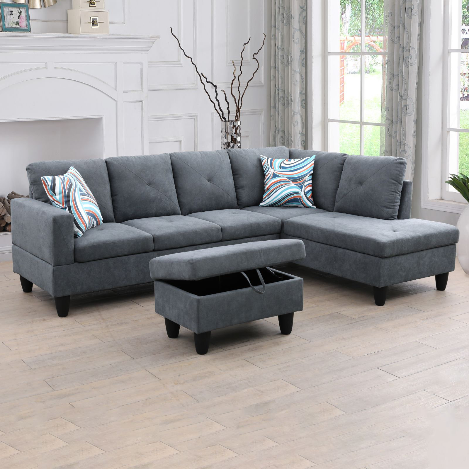 Latitude Run® Laszlo 3 - Piece Upholstered Sectional | Wayfair