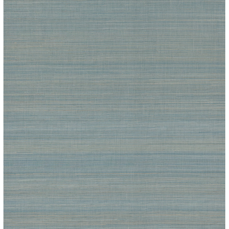 Loom Striped Grass Cloth Wallpaper Roll, Turquoise