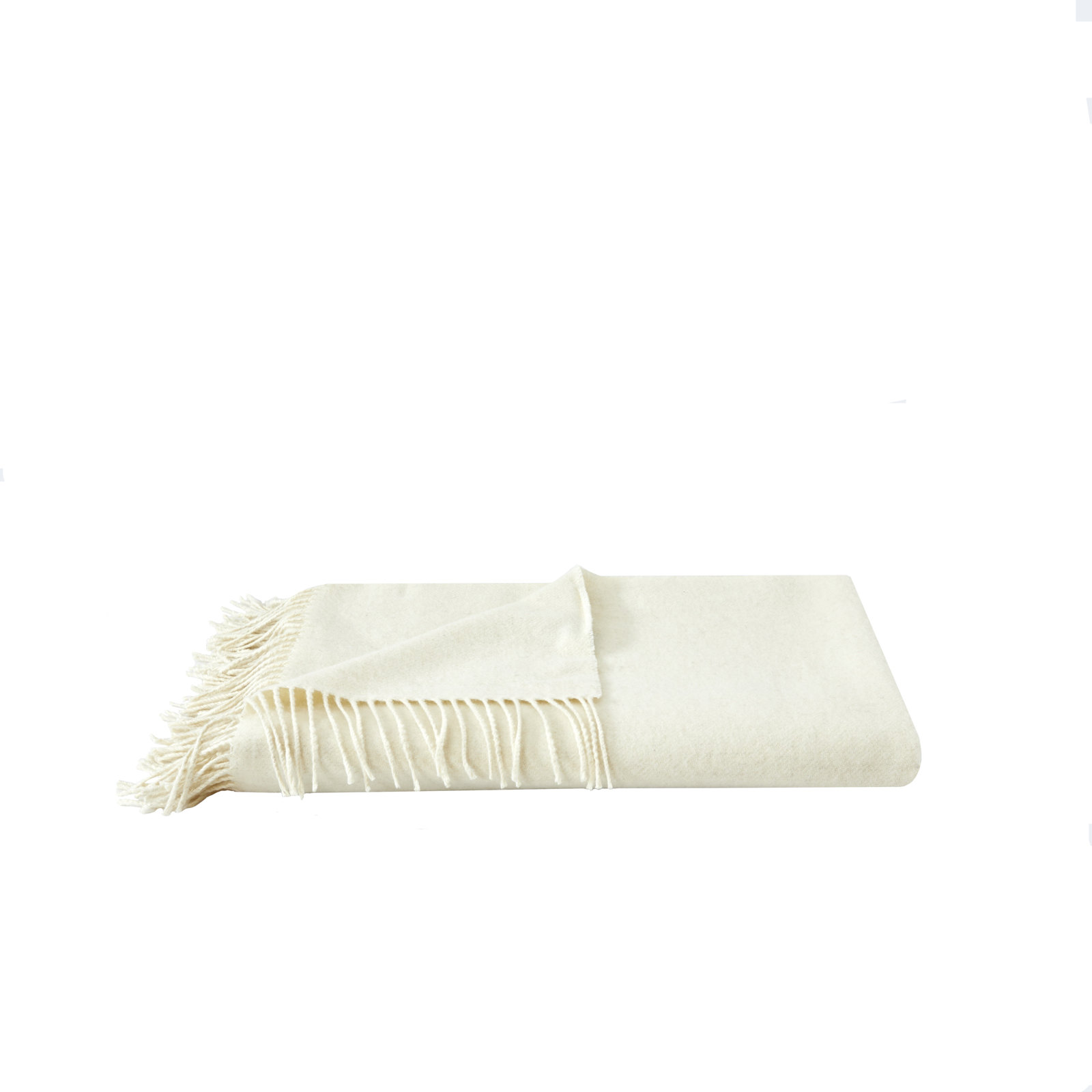 Campera Merino Wool Throw Blanket, Ivory