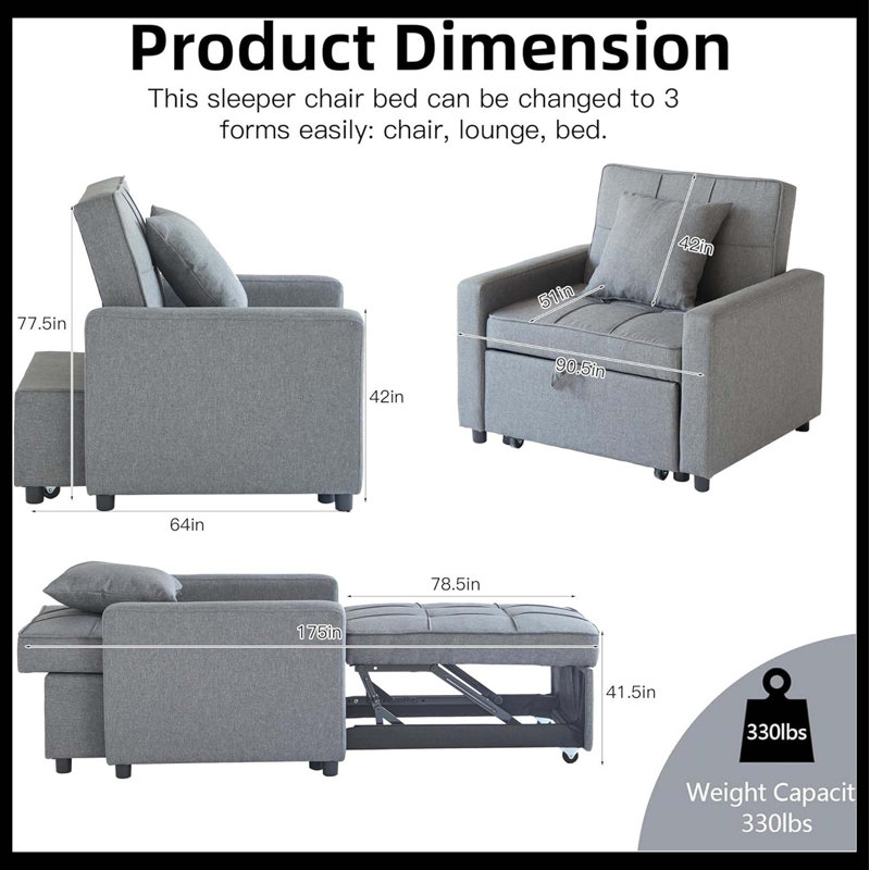 Single Sofa （Light Gray）, Light Gray