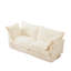 Salon Corduroy 4 - Siège profond, confortable, coussin rembourré, housse amovible, housse crème 4