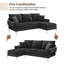 Canapé et méridienne réversible en chenille de 51,6 po de large Chirstian-2116137204