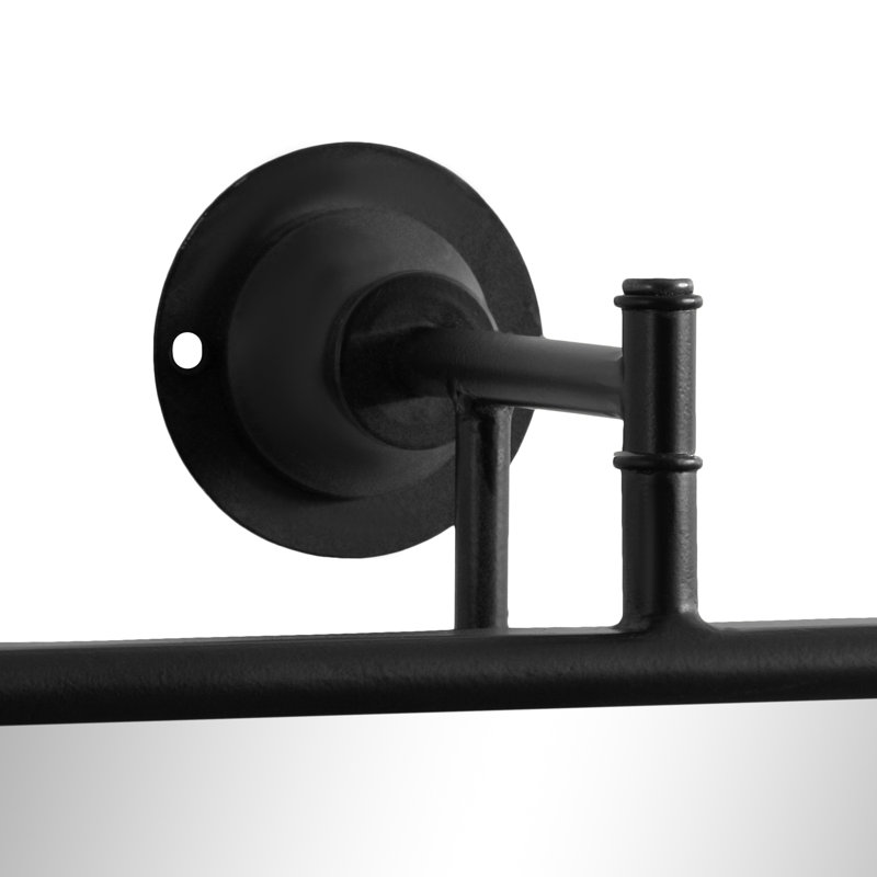 Dunnell Rectangle Pivot Bathroom Wall Mirror, 40" x 24", Black