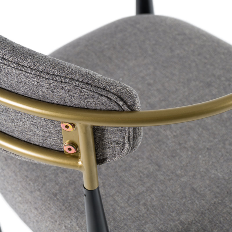 Zento - Fauteuil de bar moderne Mid-Century, Gris