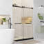 Porte de douche coulissante double sans cadre l 54 po x H 80 po, noir-116988785