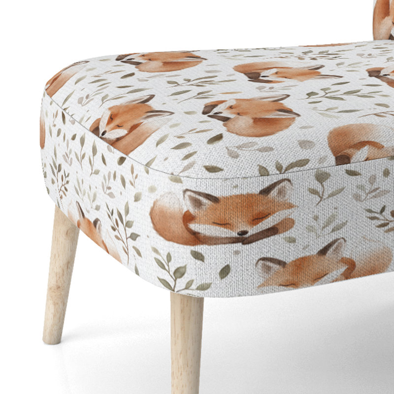 Chaise rembourrée Kids Forest, Chaise d'appoint sans accoudoirs