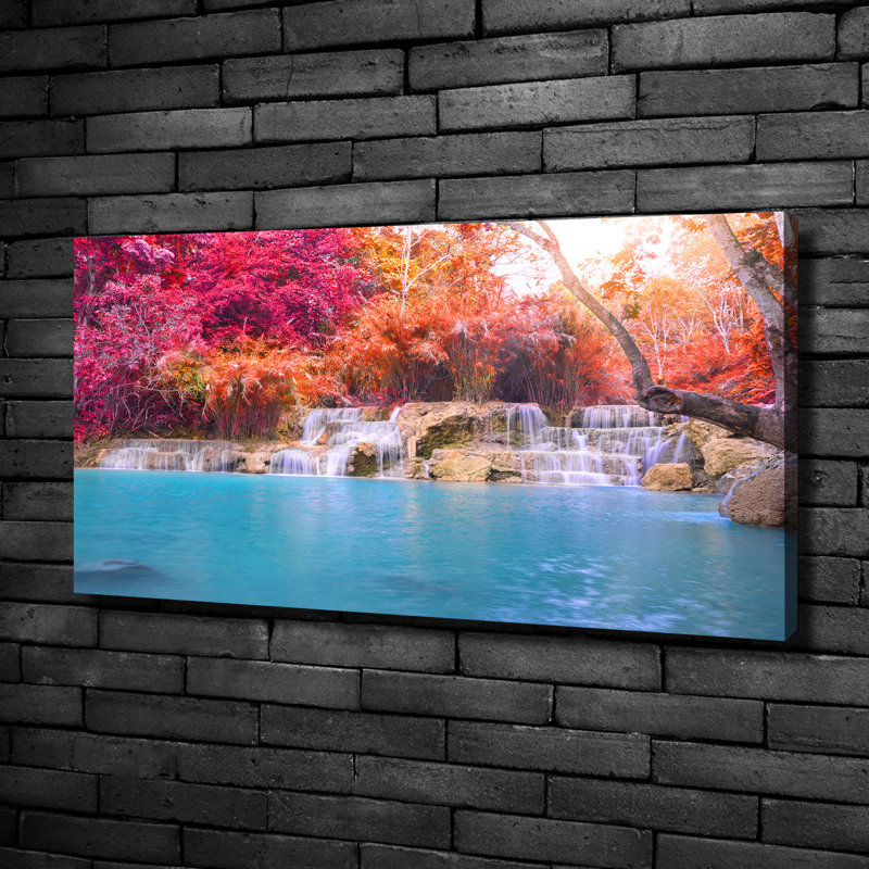Waterfall In The Forest - Wrapped Canvas Print