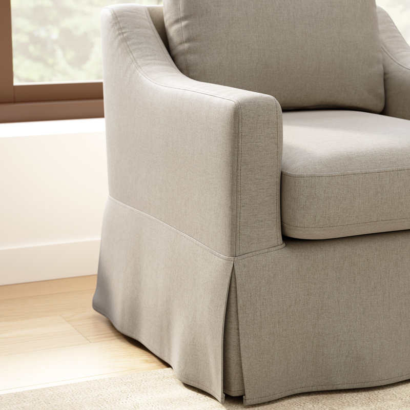 Fauteuil d'appoint pivotant avec housse, Sable