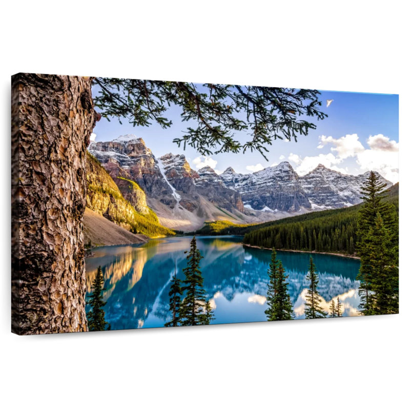 Paysage du lac Alvord Morain, H 32 po x l 48 po