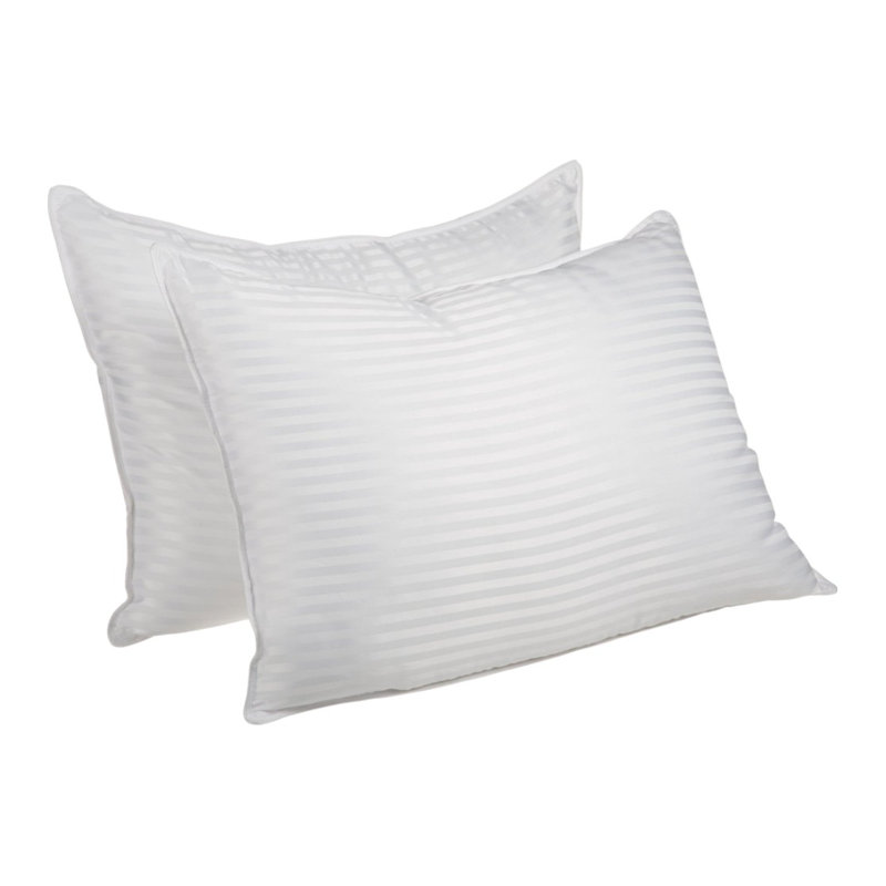Set of Two Microfiber Down Alternative Medium Standard Size Bed Pillows