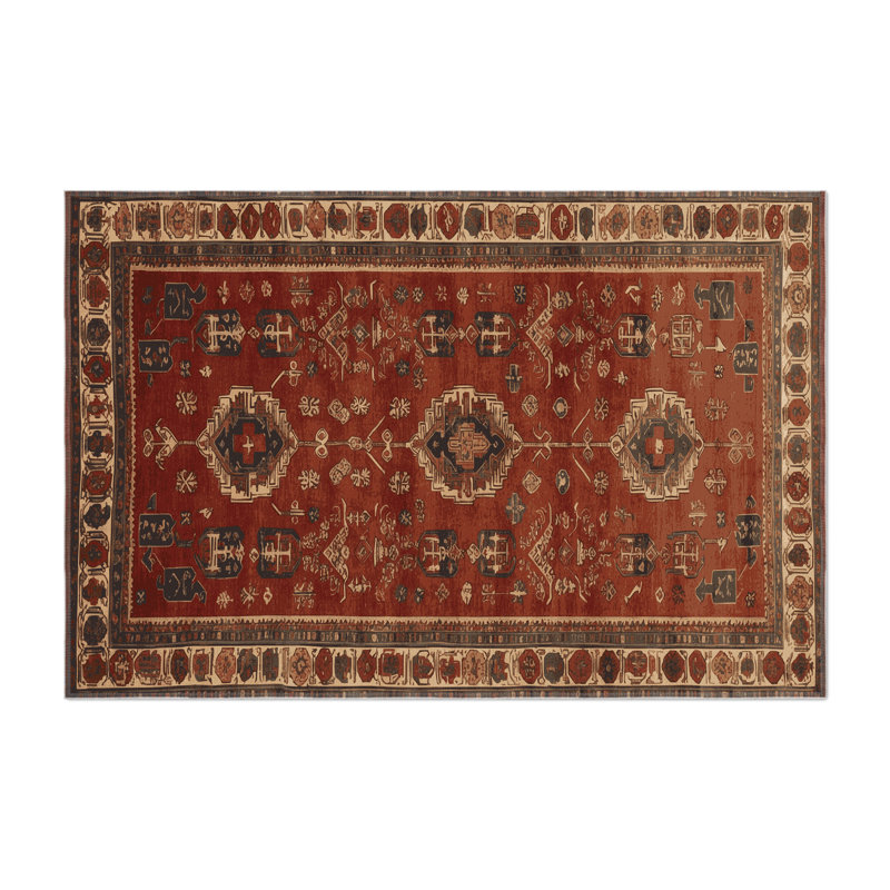 Tapis turc intérieur et extérieur brun, Rectangulaire 2 pi x 3 pi