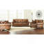 Causeuse de la collection Rustic Leather - construction de qualité supérieure, garniture cloutée - confort et style maximum