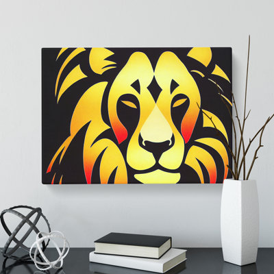 Deco Lion Vol.3 - Wrapped Canvas