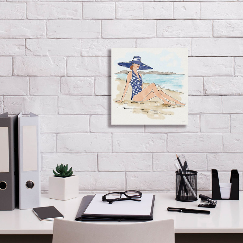 «Bathing Beauties 1» par Anne Tavoletti, art mural sur toile, H 12 po x l 12 po x P 0,75 po