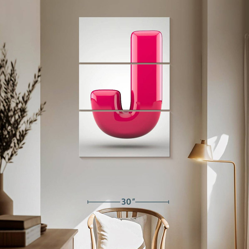 Keiri Glossy Letter J, 65" H x 42" W