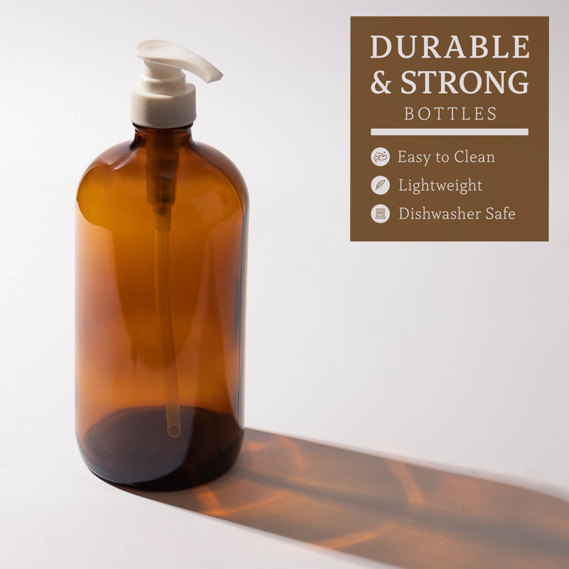 Distributeur de savon 1 litre Nanfito, Ambre / naturel