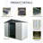 8Ft X 4Ft Outdoor Metal Storage Shed With Sliding Door And Foundation For Backyard, Patio, Lawn-123924716