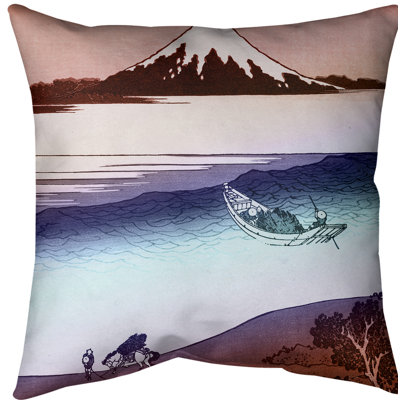 Katsushika Hokusai Reversible Throw Pillow