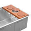 Ruvati Condiment Tray 3 Bowl Serving Board For Workstation Sinks (complete Set) - Rva1377