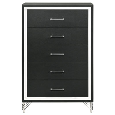 Amatia 5-drawer Bedroom Chest of Drawers Black
