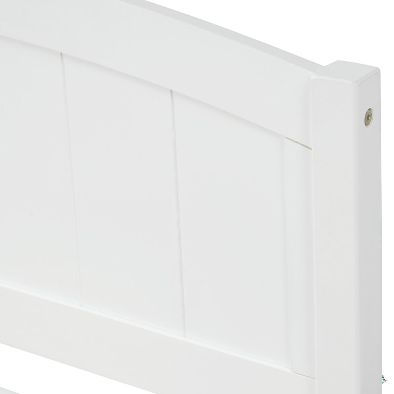 Lit plateforme simple avec lit gigogne, Blanc