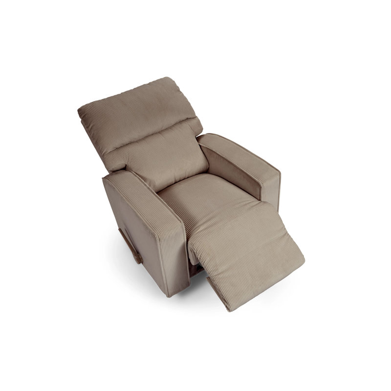 Maddox Rocking Recliner, Brown Polyester