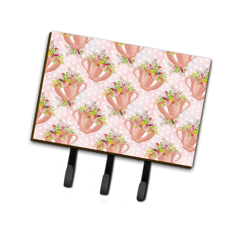 Metal Wall Organizer with Key Hooks