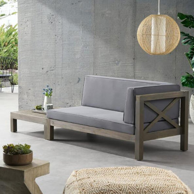 BANC D'ANGLE EN BRAVA AVEC TABLE BASSE BRAVA