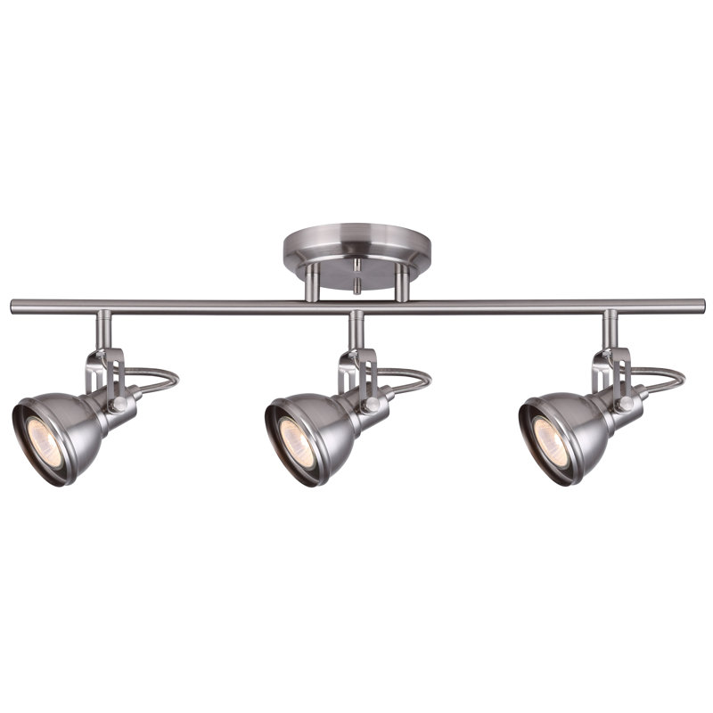 Fedler 22.5'' 3 -Light Fixed Track Track Kit with Adjustable Head, Brushed Nickel