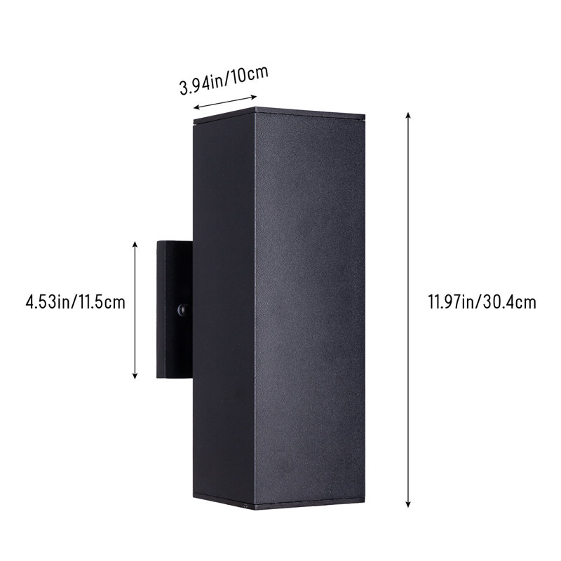 Alvisa Outdoor Wall Light in 2 Lights Dusk to Dawn with Aluminum