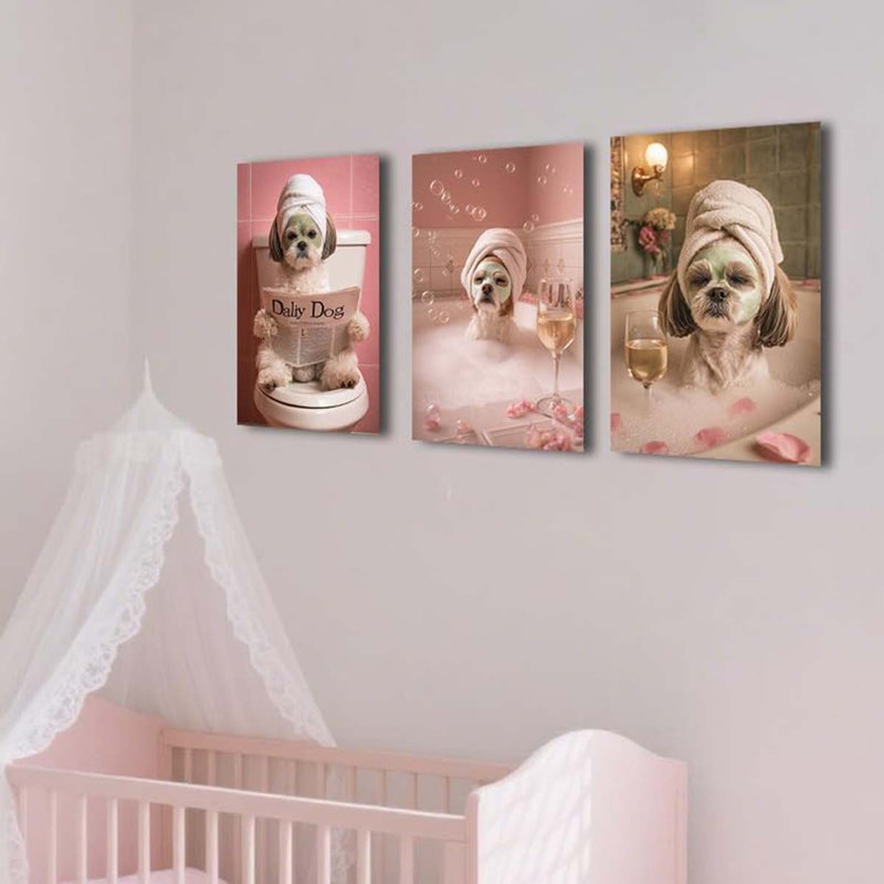 3 Piece Wrapped Canvas Print, 60 cm H x 40 cm W