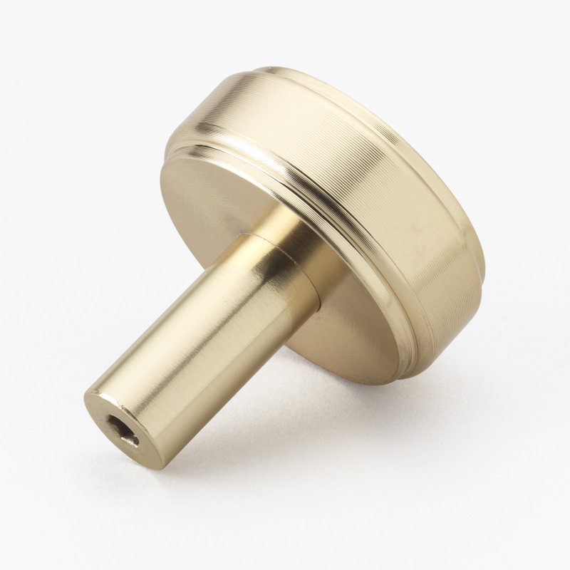 1-1/2" Diameter Solid Smooth Round Cabinet Knob, Champagne Gold