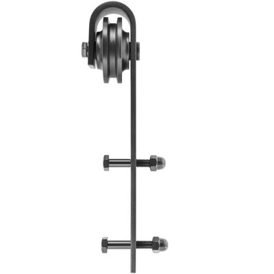 12FT Sliding Barn Door Hardware Kit, Double Door Track System, 330LBS Load Capacity, Carbon Steel Construction, Compatible with 1.37-1.77" Thick Doors & 6FT Wide Panels