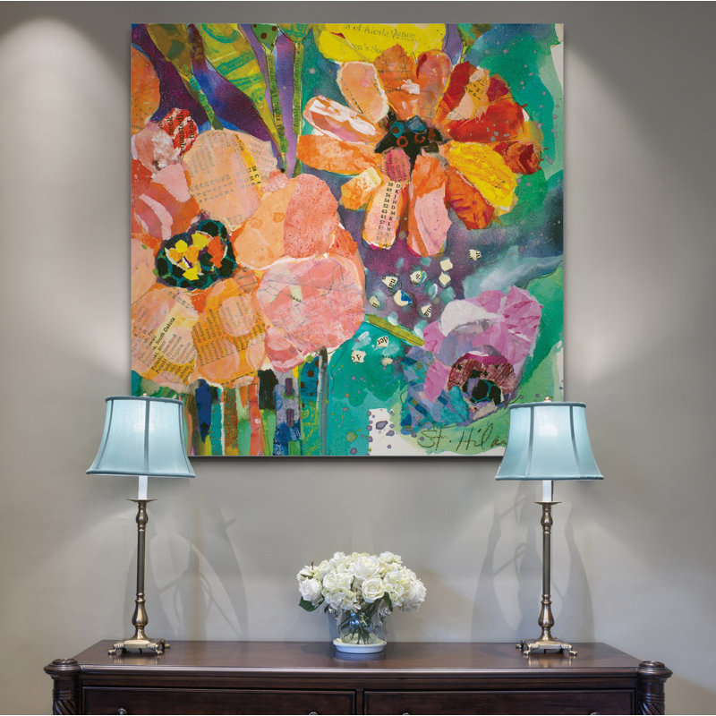 Kulick «Bold Blooms IV», peinture, H 40 po x l 40 po x P 1,5 po, Toile tendue