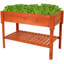 Boîte à fleurs avec plateau de jardin en bois surélevé avec tablette Rolf 42 po Rolf-1134447713