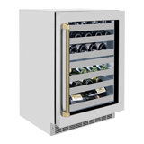 ZLINE Autograph 24 in. Touchstone Dual Zone Wine Cooler with Steel Glass Door & Nickel Helix Handle