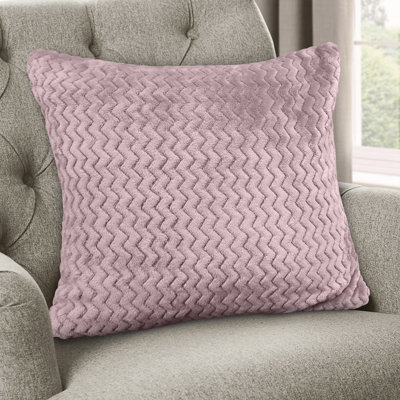 Moneeba Snug Soft Chevron Patterned Mink Moda Plush Cushion