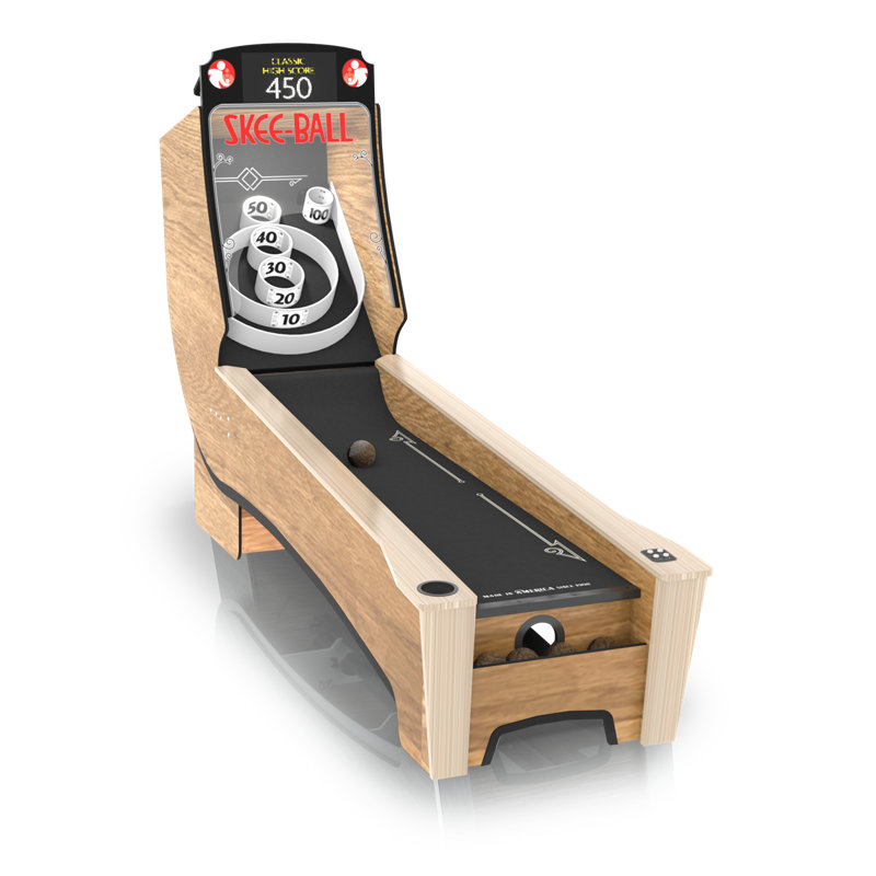 Skee-Ball Premium+ Home Arcade, Black/Brown
