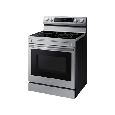 6.3 cu. ft. Smart Freestanding Electric Range with No-Preheat Air Fry, Convection+ & Griddle -  Samsung, NE63A6711SS