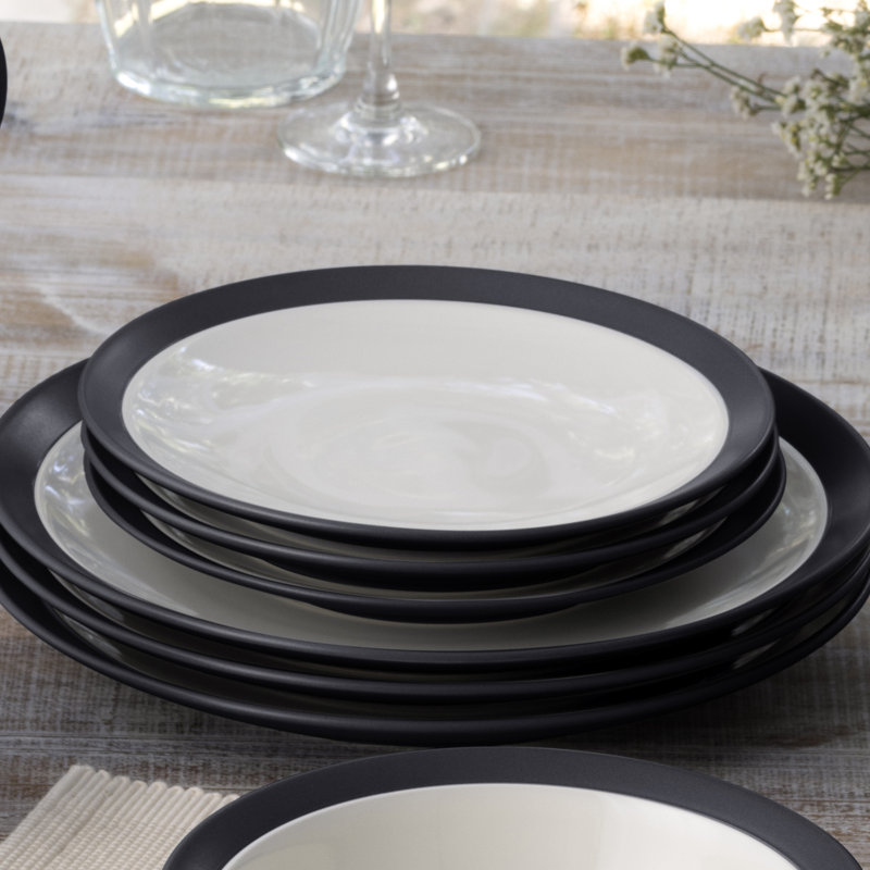 Noritake Colorwave Curve Dinner Plates 11", Graphite