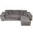 104.5" L-shape Sectional With Sleeper Function, Storage Chaise And 2 Stools, Charcoal Living Space Reversible Bed & Comfy Linen Fabric,