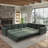 118" Oversize Convertible Sleeper Sofa With Nailhead Trim, Upholstered Sofa Couch With Pull-Out Bed-46215788