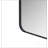 Wall Mounted Black Rectangular Mirror, Modern Design with Advanced Electroplating for Dustproof and Moisture-Resistant Use