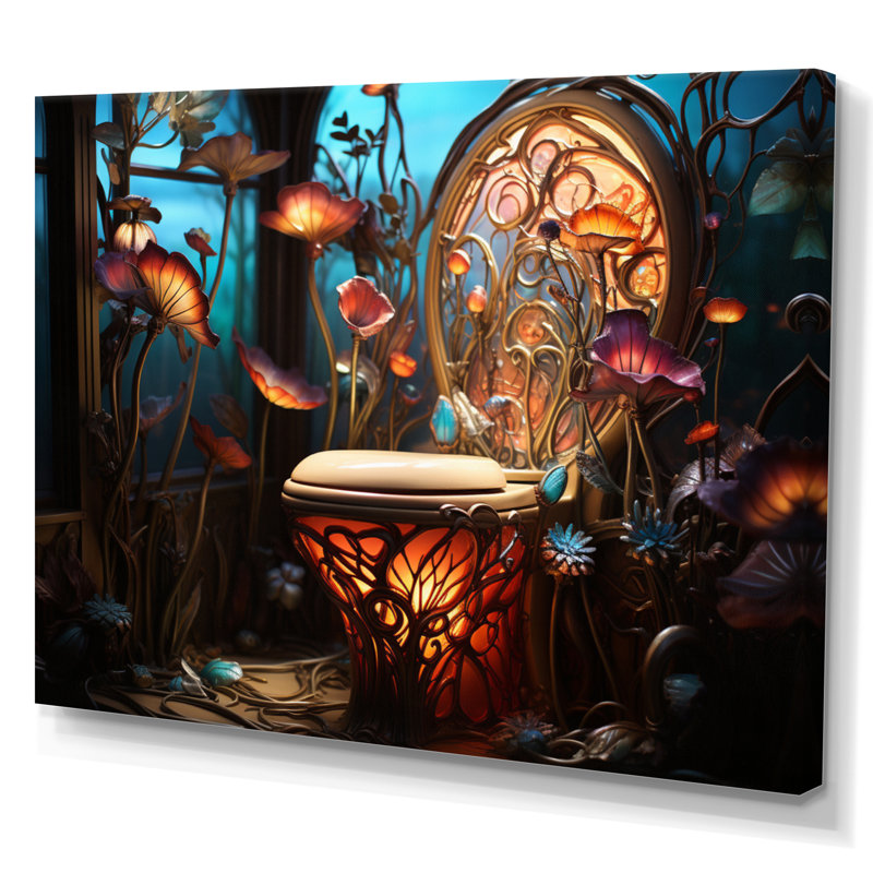 Impression sur toile pour salle de bain, H 34 po x l 44 po x P 1,5 po, Toile tendue