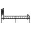 Lit simple, structure de lit en métal, noir, conception solide et stable, environnement de détente tranquille, étapes d'assemblage faciles, pas de sommier tapissier, structure d'une capacité de 300 lb, sommeil,