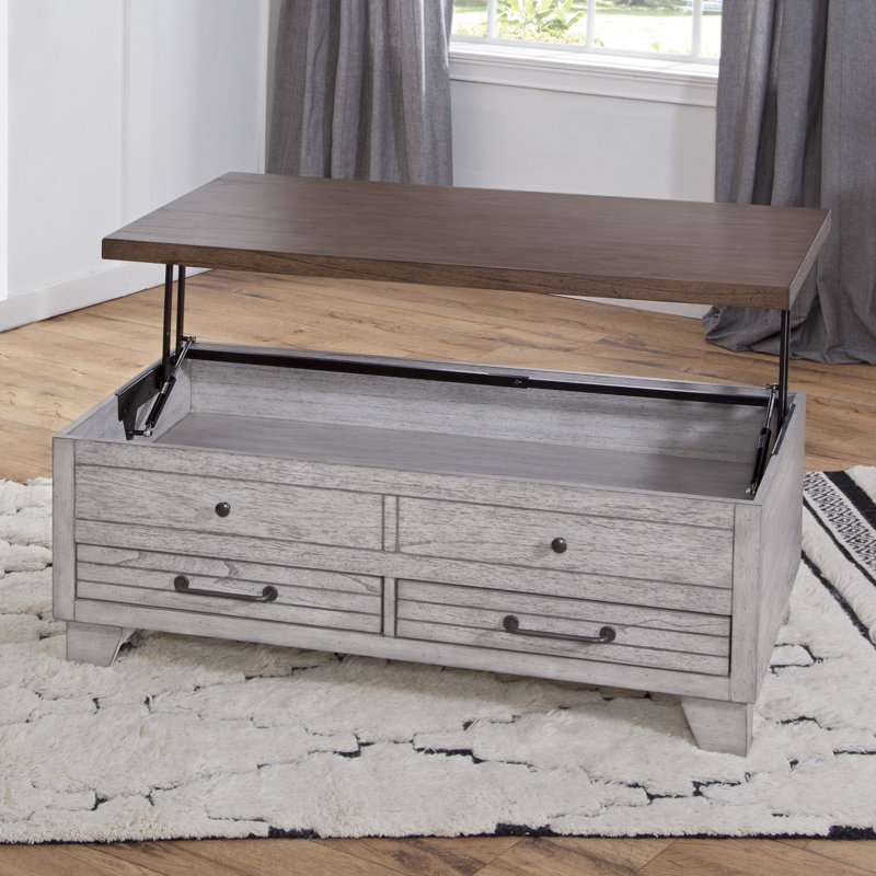 Elgin Coffee Table, Rustic Ivory