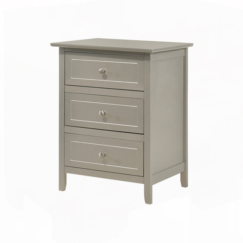 Telscombe 3 - Drawer Nightstand, Champagne